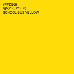 #FFDB08 - School bus Yellow Color Image